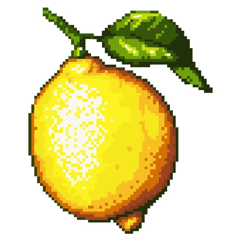 Pixel Lemons Rétro Fruit Art