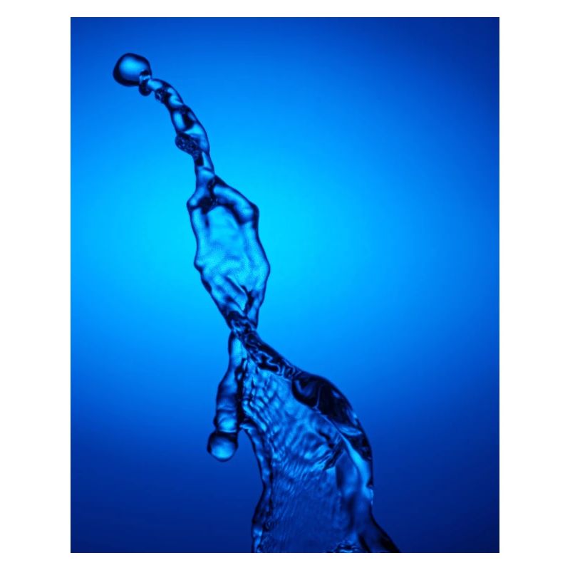 Blue Backlit Water Abstract