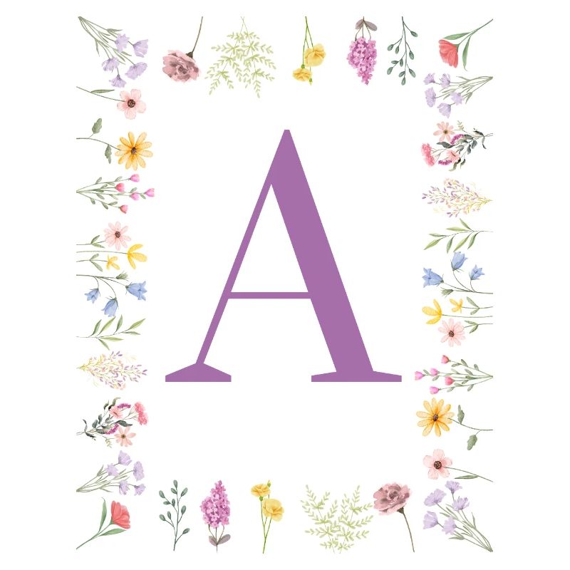 Initiale florale