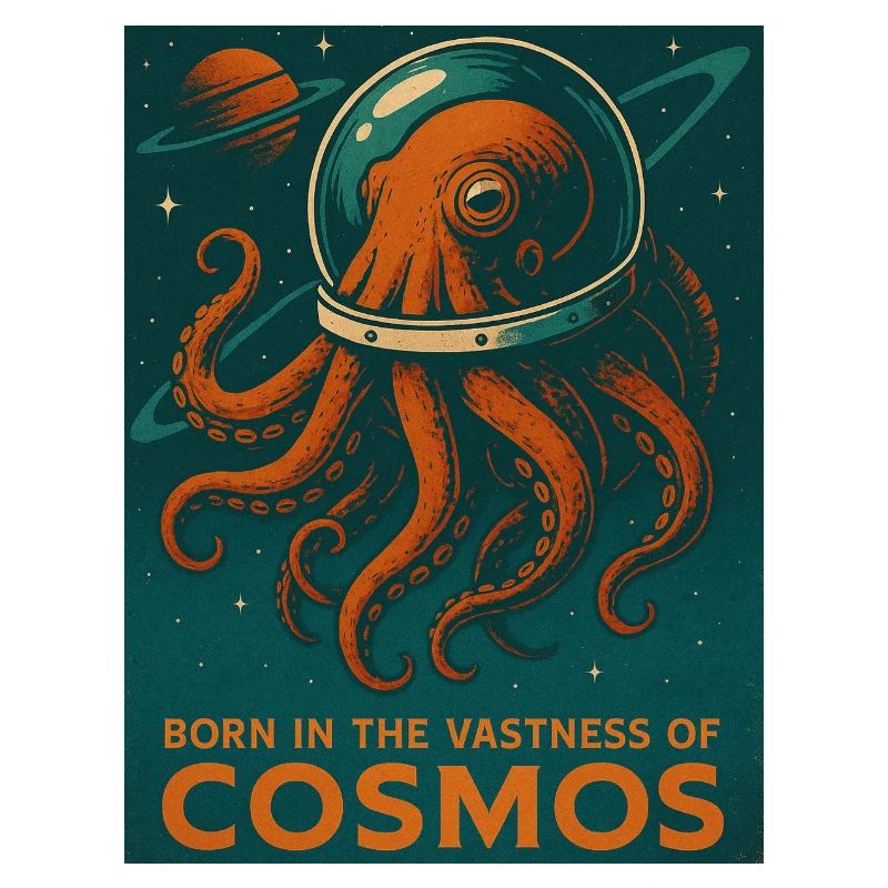 Octopus Retro Sci-Fi Space