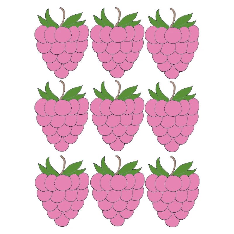 Raspberry Grid Pattern