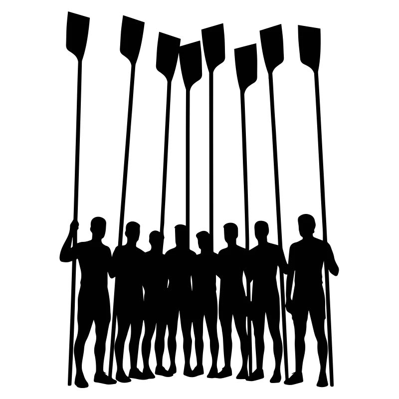 Équipe d’aviron Silhouette – Huit avec sangles | Ramer
