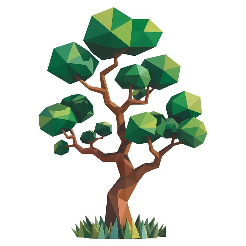 Baum - Cooles Low Poly Logo
