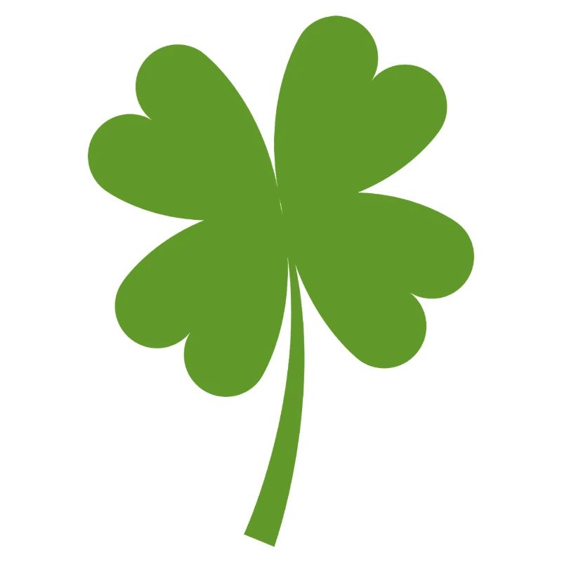 Solid four-leaf clover