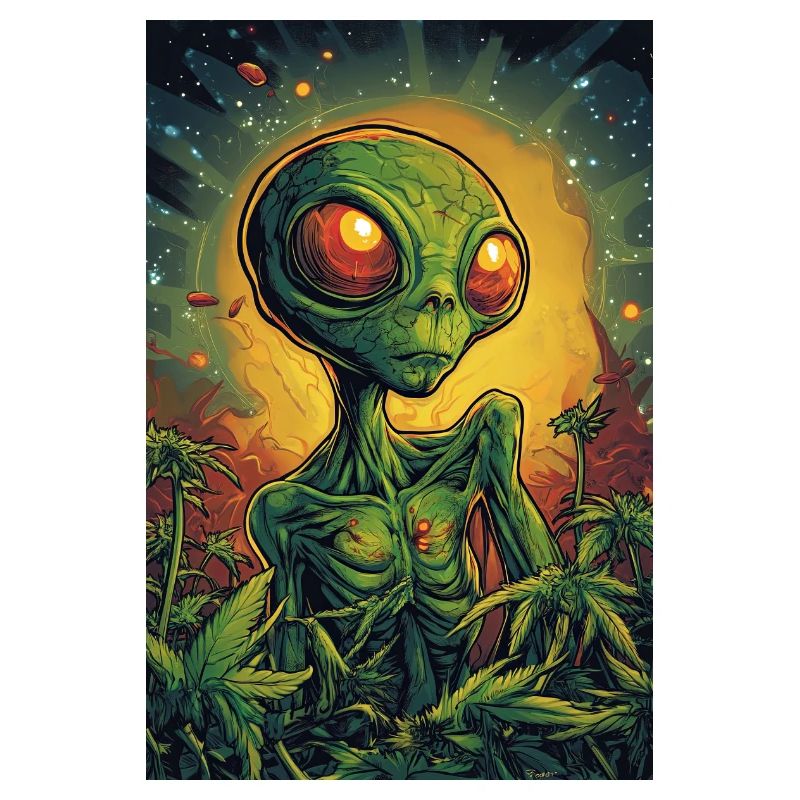 Œil néon extraterrestre de la jungle