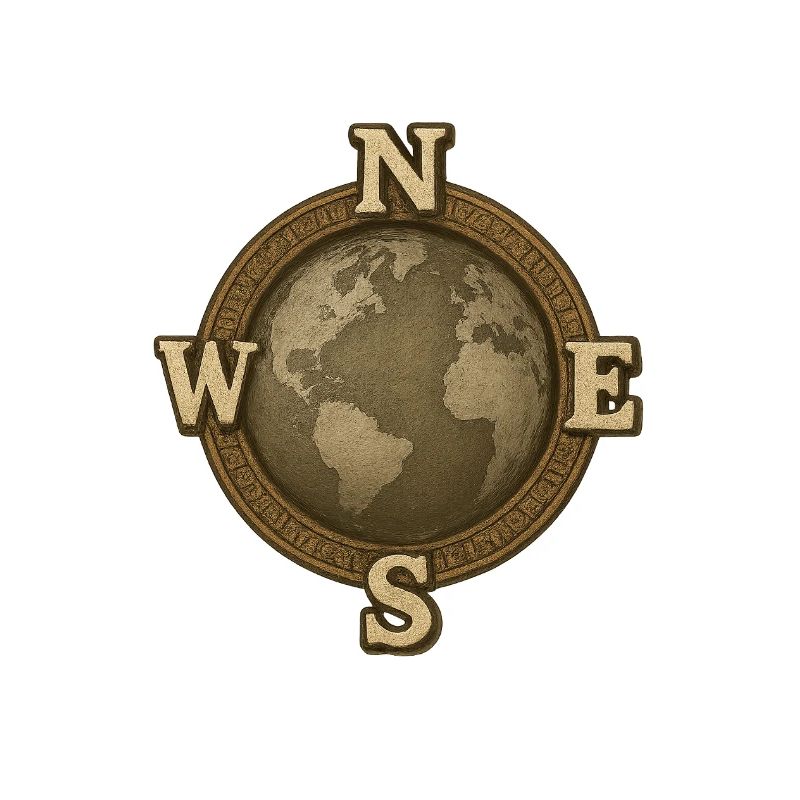 Vintage World Compass World Map