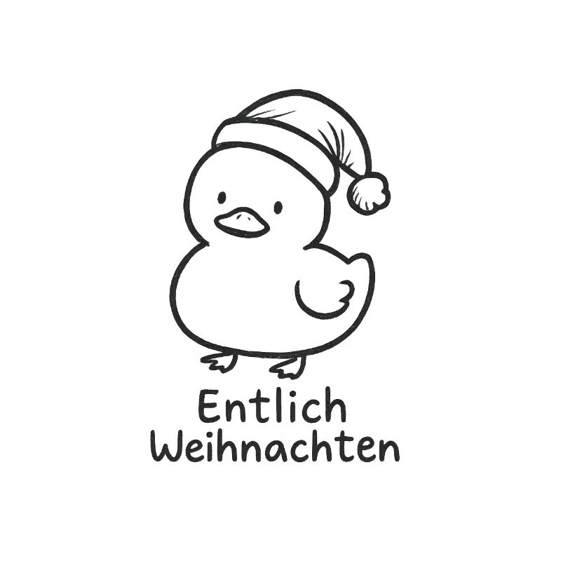 Finally Christmas Duck Sketch