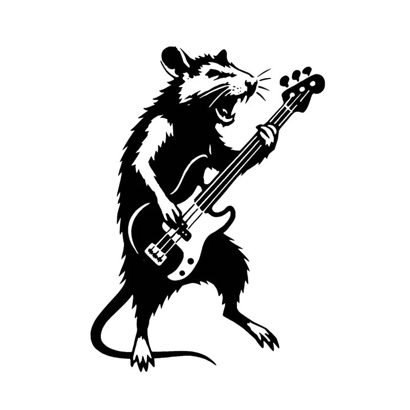 Rat avec la basse sous les projecteurs