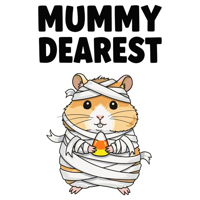 Mummy Dearest Hamster with Candy Corn