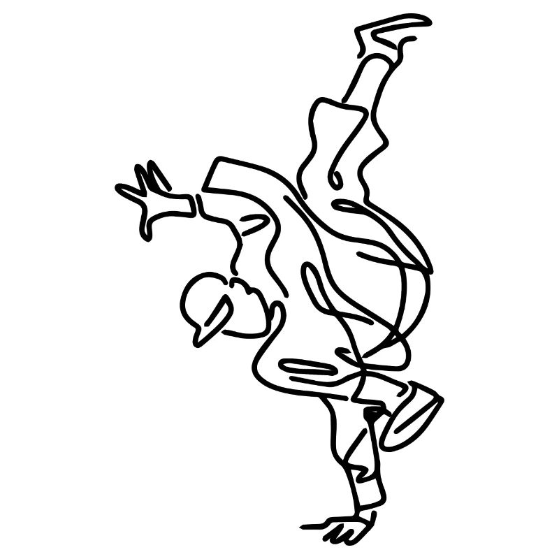 Breakdance Junge Zeichnung