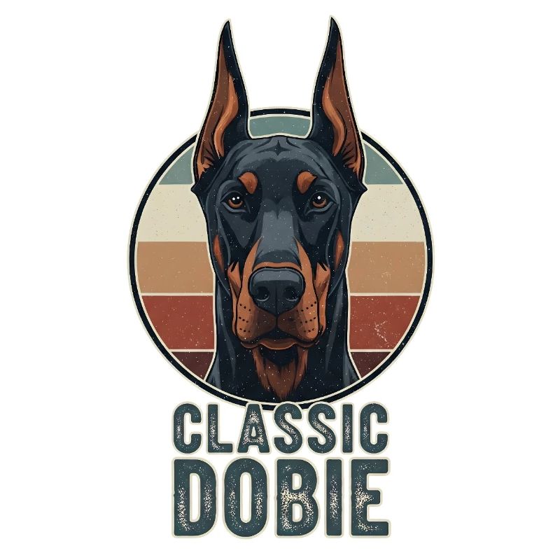 Classic Dobie Retro Doberman