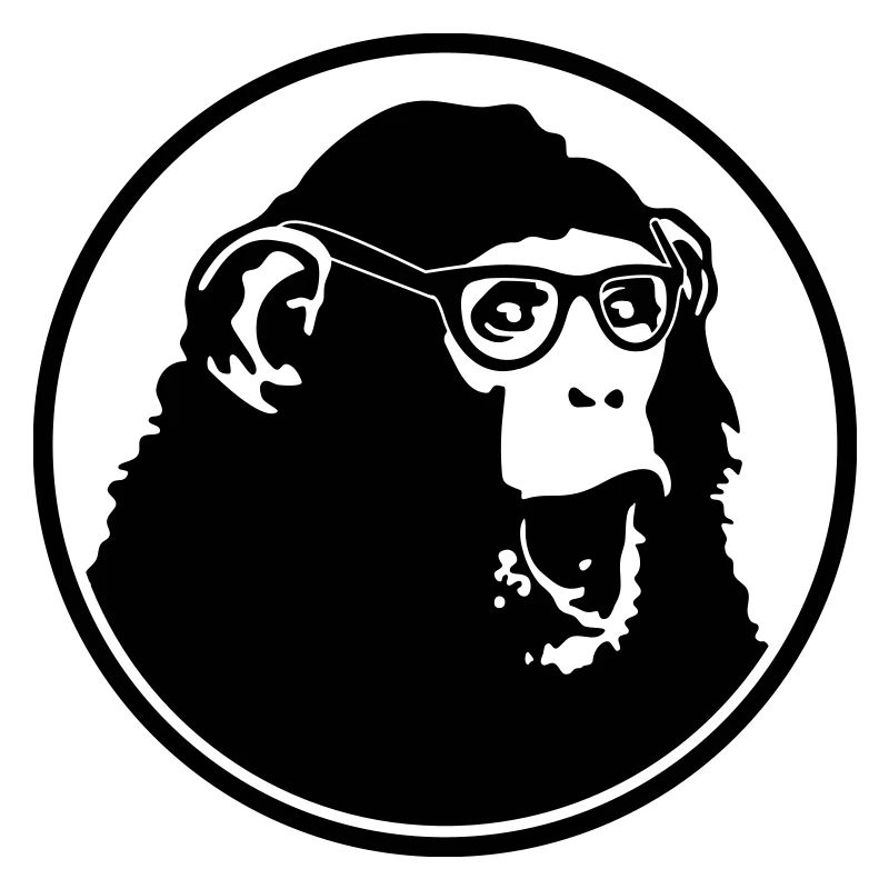 Nerdy Ape with Glasses