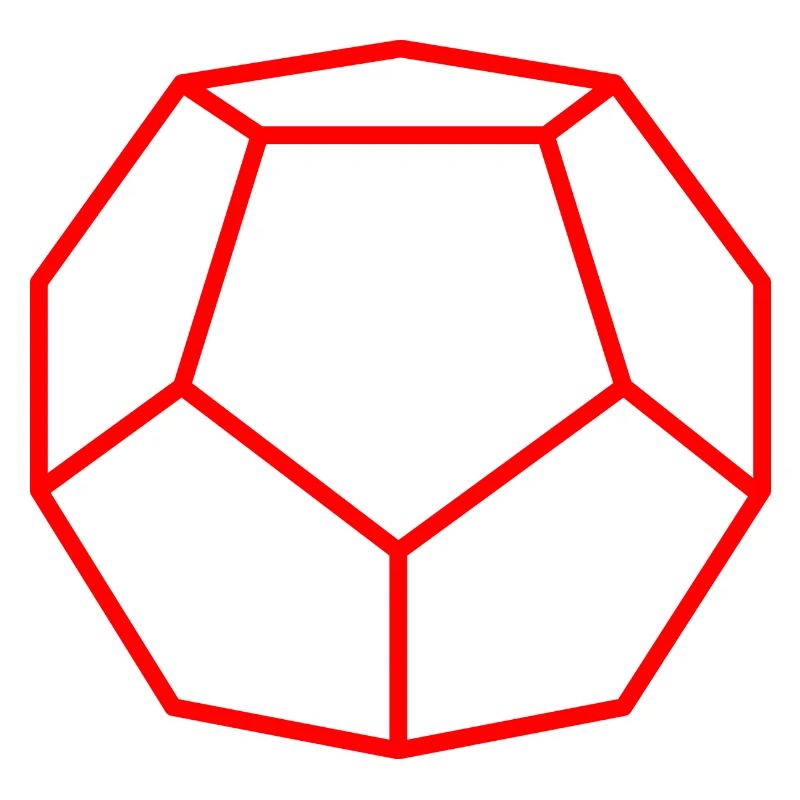red dodecahedron