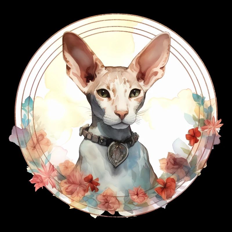 Cornish Rex Katze Boho Style, Liebe Katzen
