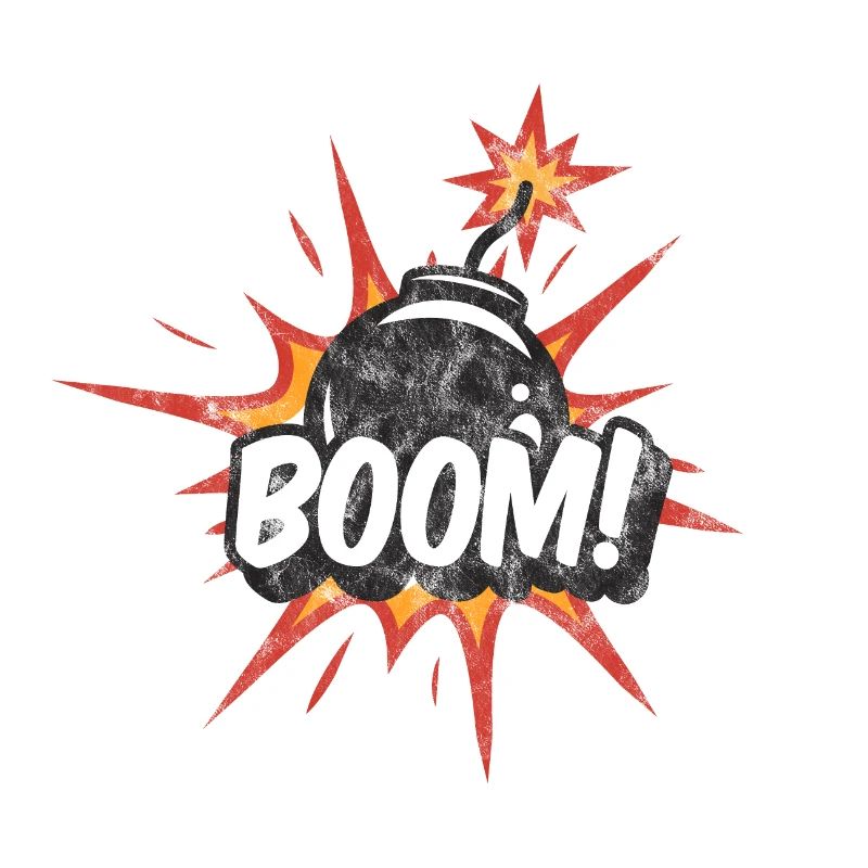 Boom! Bombe Explosion Kinder Comic
