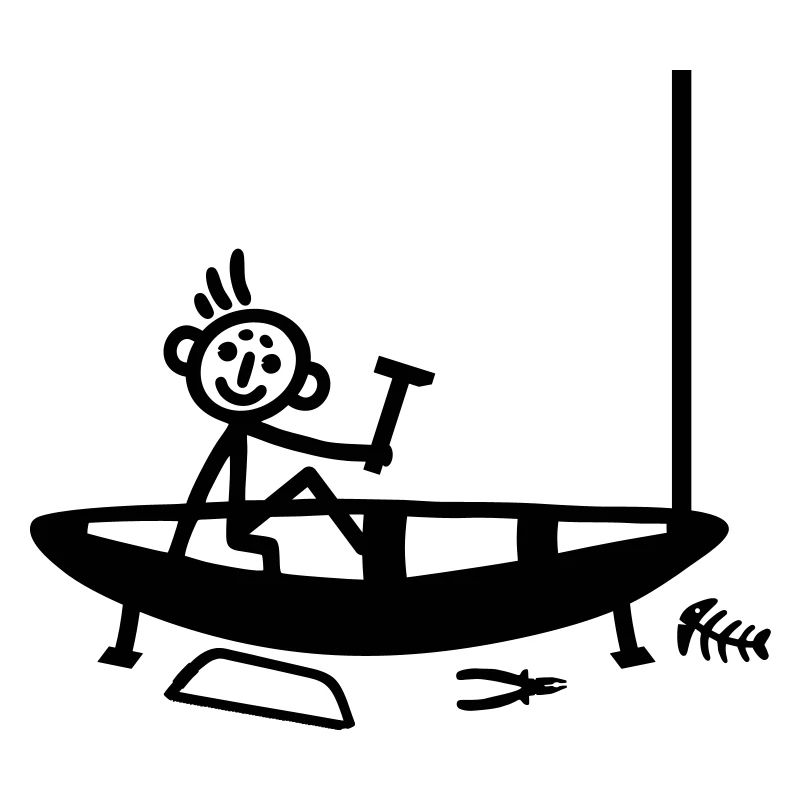 Boot bauen - Strichmännchen