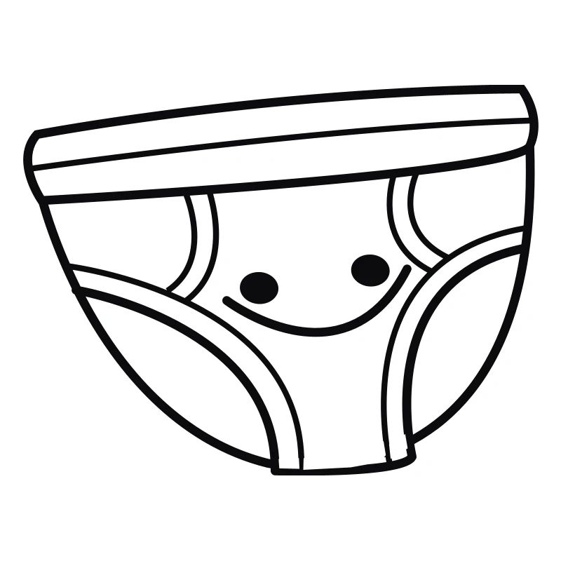 Glückliche Comic Unterhose