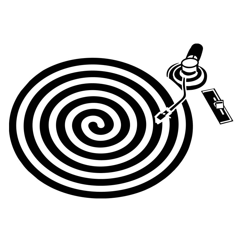 Turntable vinyl spiral