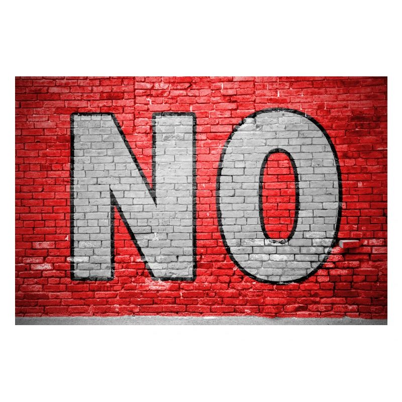 Pas de graffiti sur un mur de briques