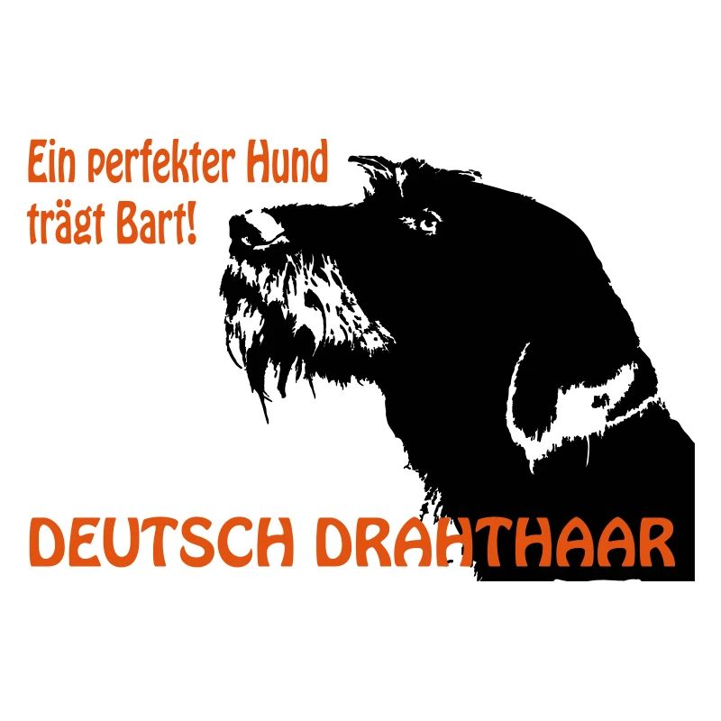 Deutsch Drahhaar-Portrait mit Text