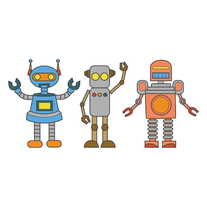 Roboter Künstliche Intelligenz Kind Comic AI Blech