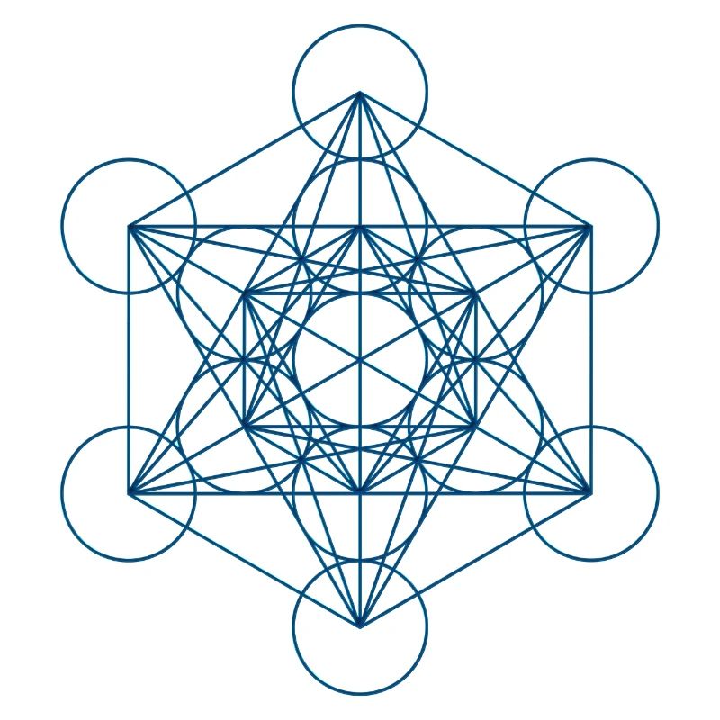 Le cube de Metatron - bleu