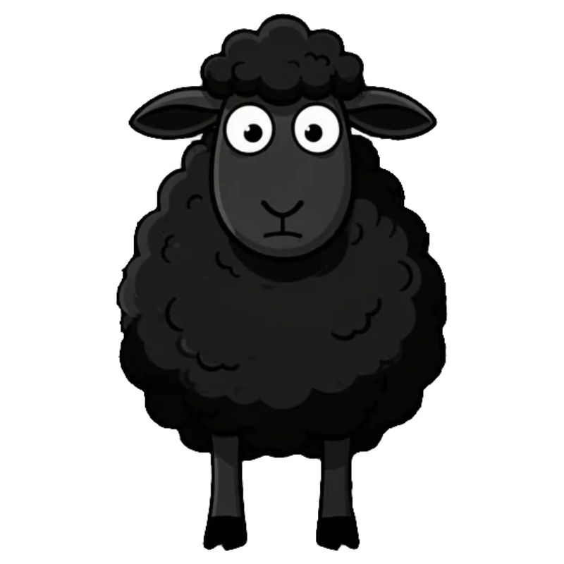 Schwarzes Schaf Schäfchen Geschenk Bauern