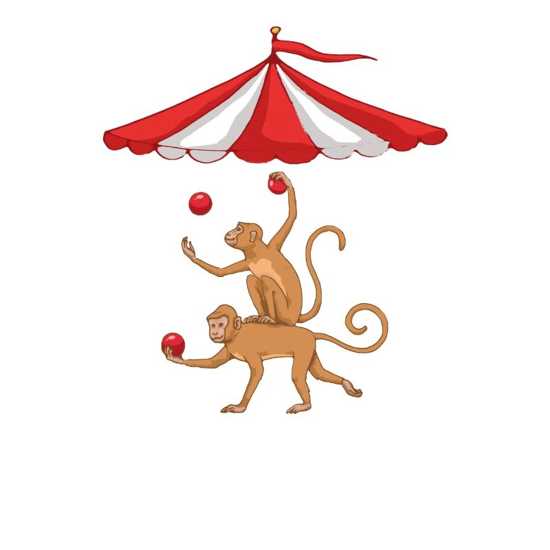 Monkey circus monkey feather monkey dance circus tent