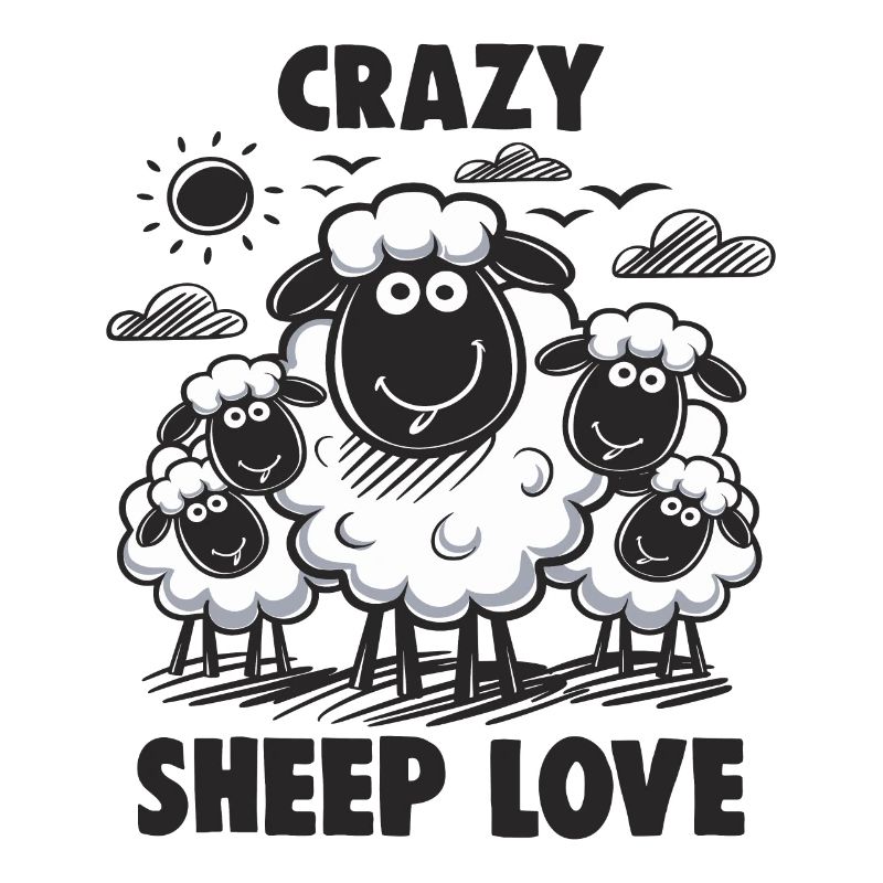 Funny Sheep Crazy Sheep Love