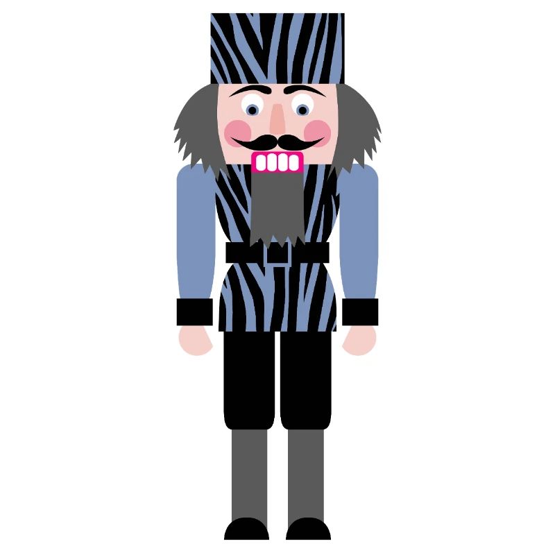 Nutcracker Zebra Pattern Christmas Decoration Advent