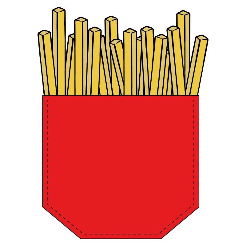 Brusttasche Pommes Geschenk Idee