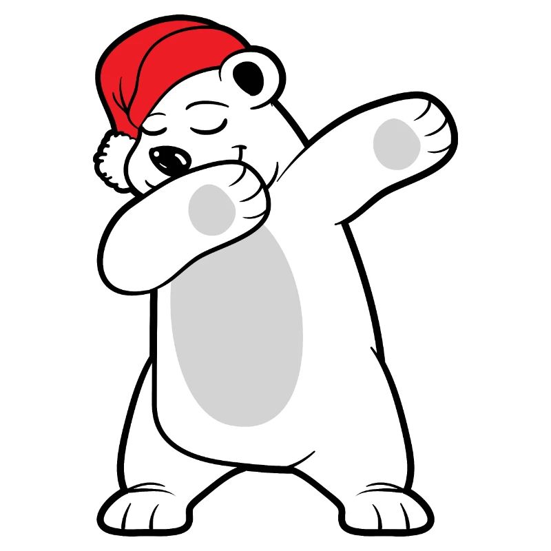 Dabbing Dab Dancing Polar Bear Christmas