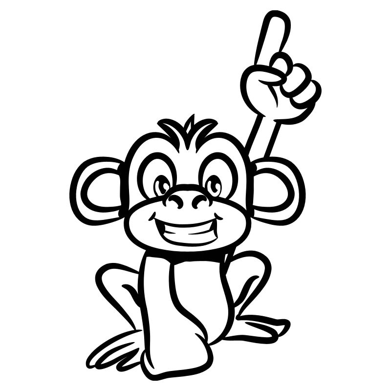 affe lustig zeigefinger