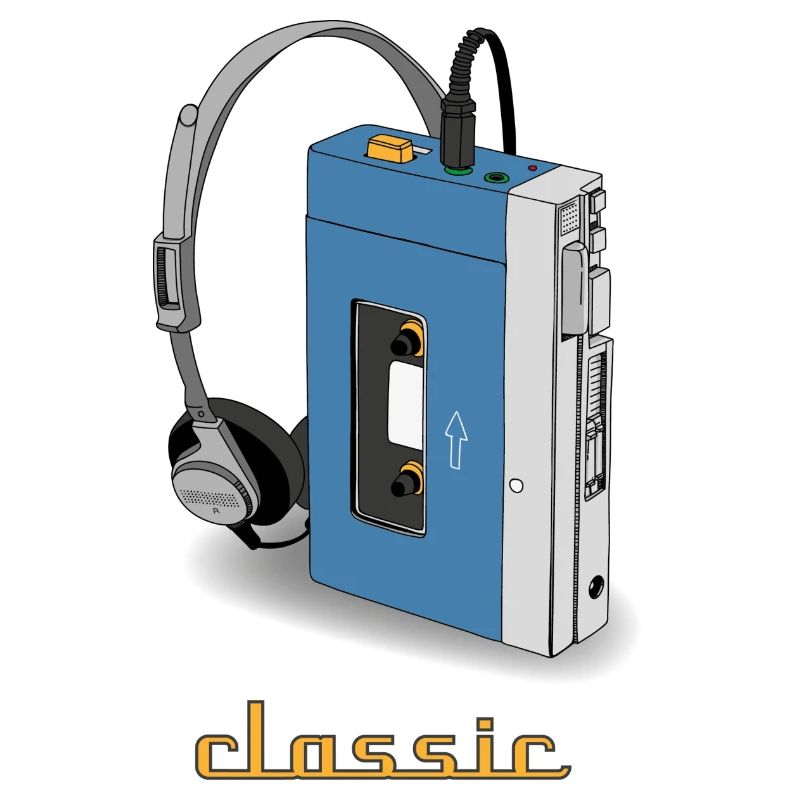 CLASSIC-WALKMAN design rétro, bleu
