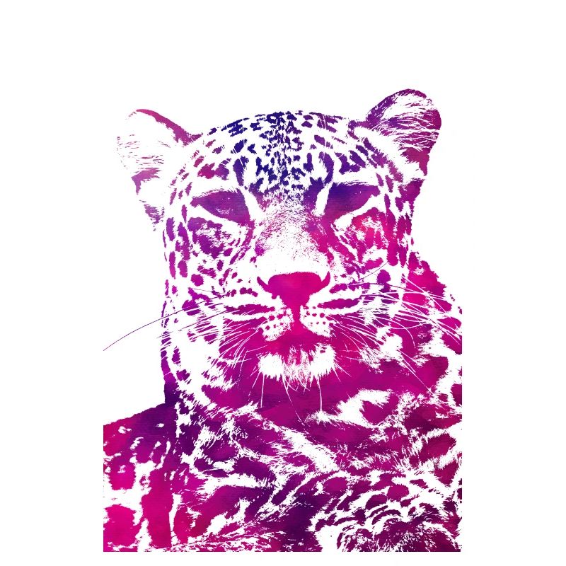 Pink leopard head