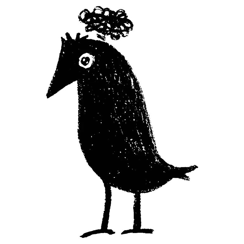 Corbeau réfléchi Pensées trop penseurs TDAH Goth