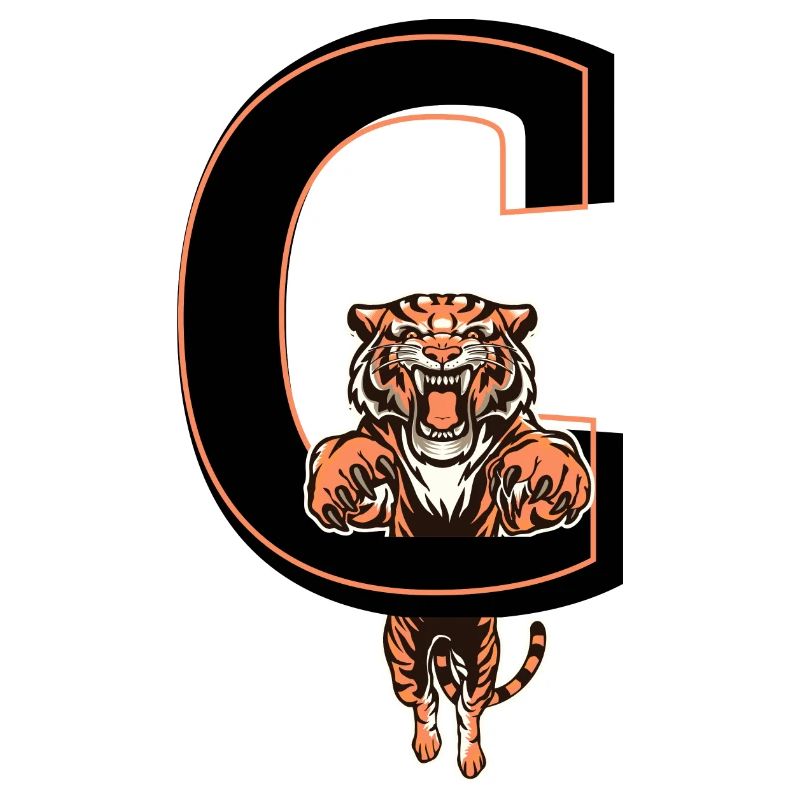 Letter c tiger - gift idea