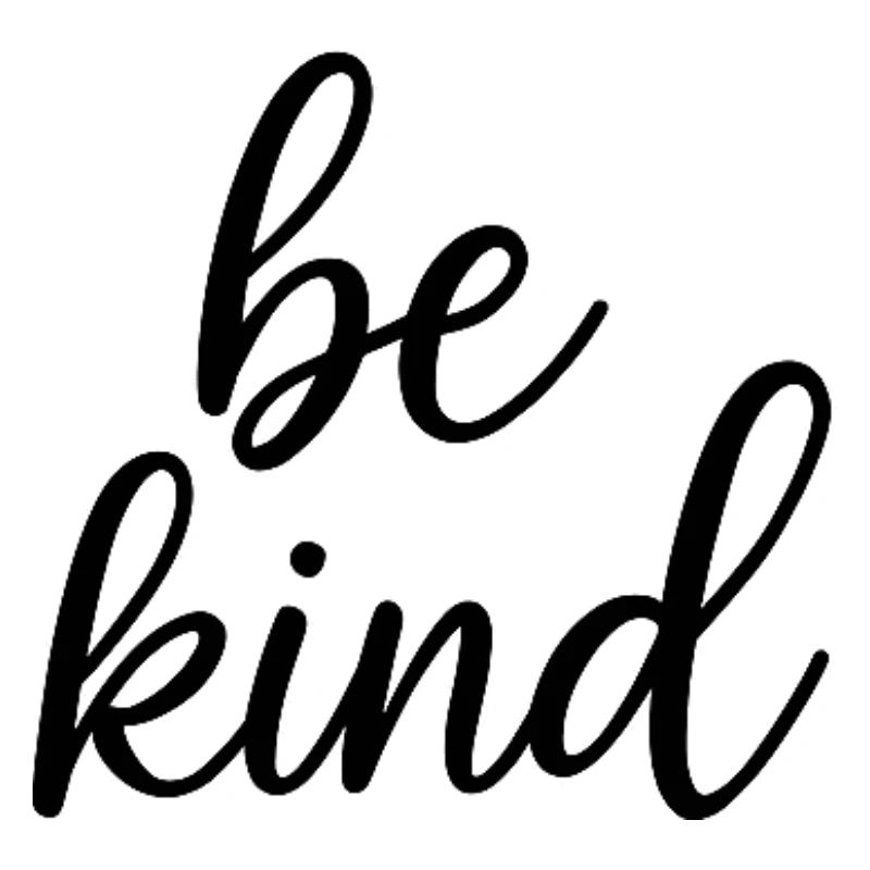 be kind black text