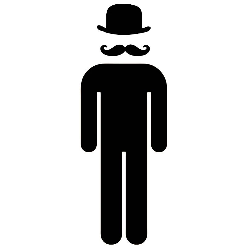 Mann Bart Hut Icon - Gentleman