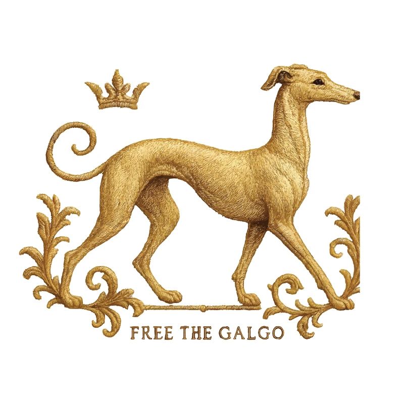 Free the Galgo - Embroidery Nr01