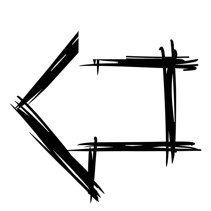 Arrow, right left, symbol / icon hand drawn