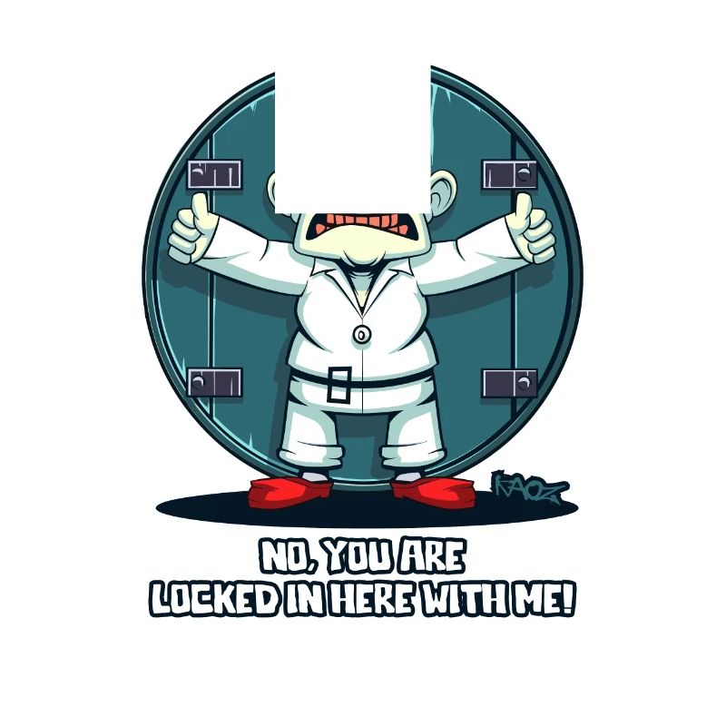 Ihr seid mit mir eingesperrt, ein Wahnsinniger Typ