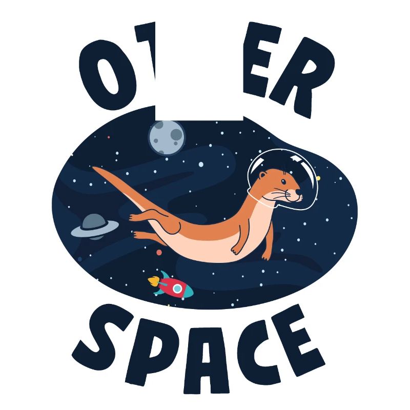 Otter Pun Astronaute des sciences de l’espace