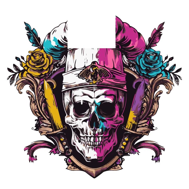 Koch Skull Skeleton Chef Crest