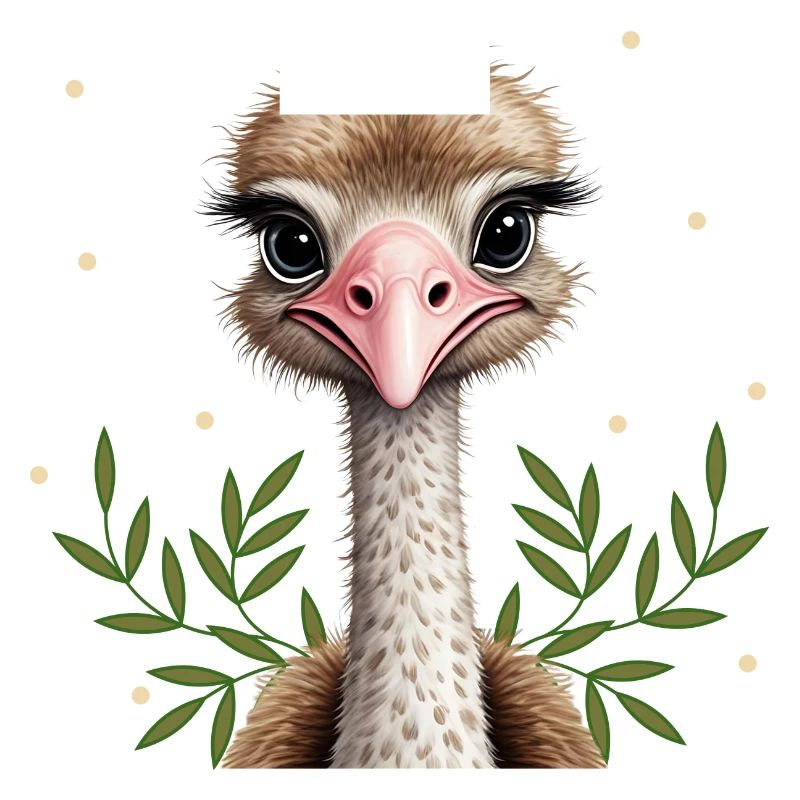 Cute ostrich