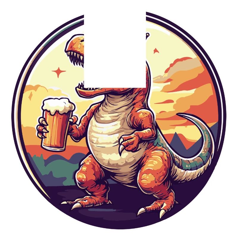 Dinosaurier T-Rex Bier Comic