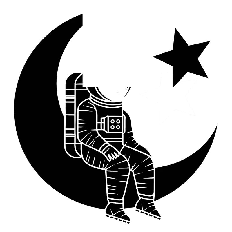 Mann des Mondes - Türkischer Astronaut Design