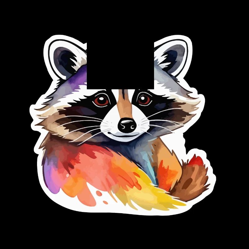 Waschbär Wasserfarben Illustration