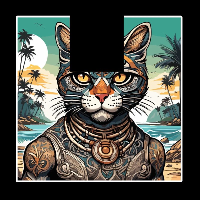 Tattoo / Tier / Kunst / cool / Comic / Katze