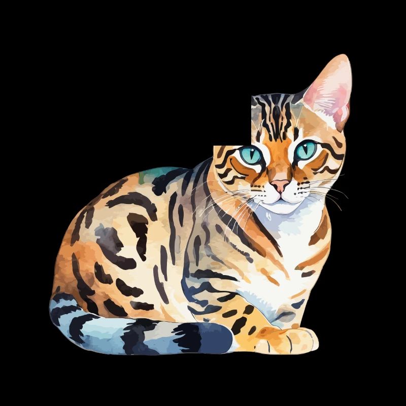 Chat du Bengale Aquarelles
